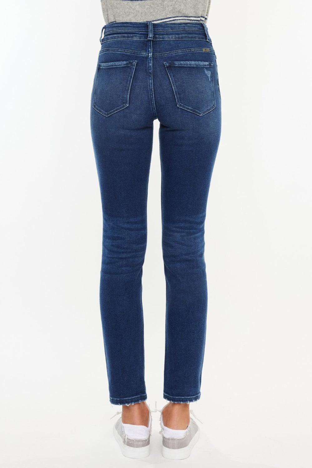 Kancan High Rise Slim Straight Jeans - Fashionqueene.com-Kancan High Rise Slim Straight Jeans