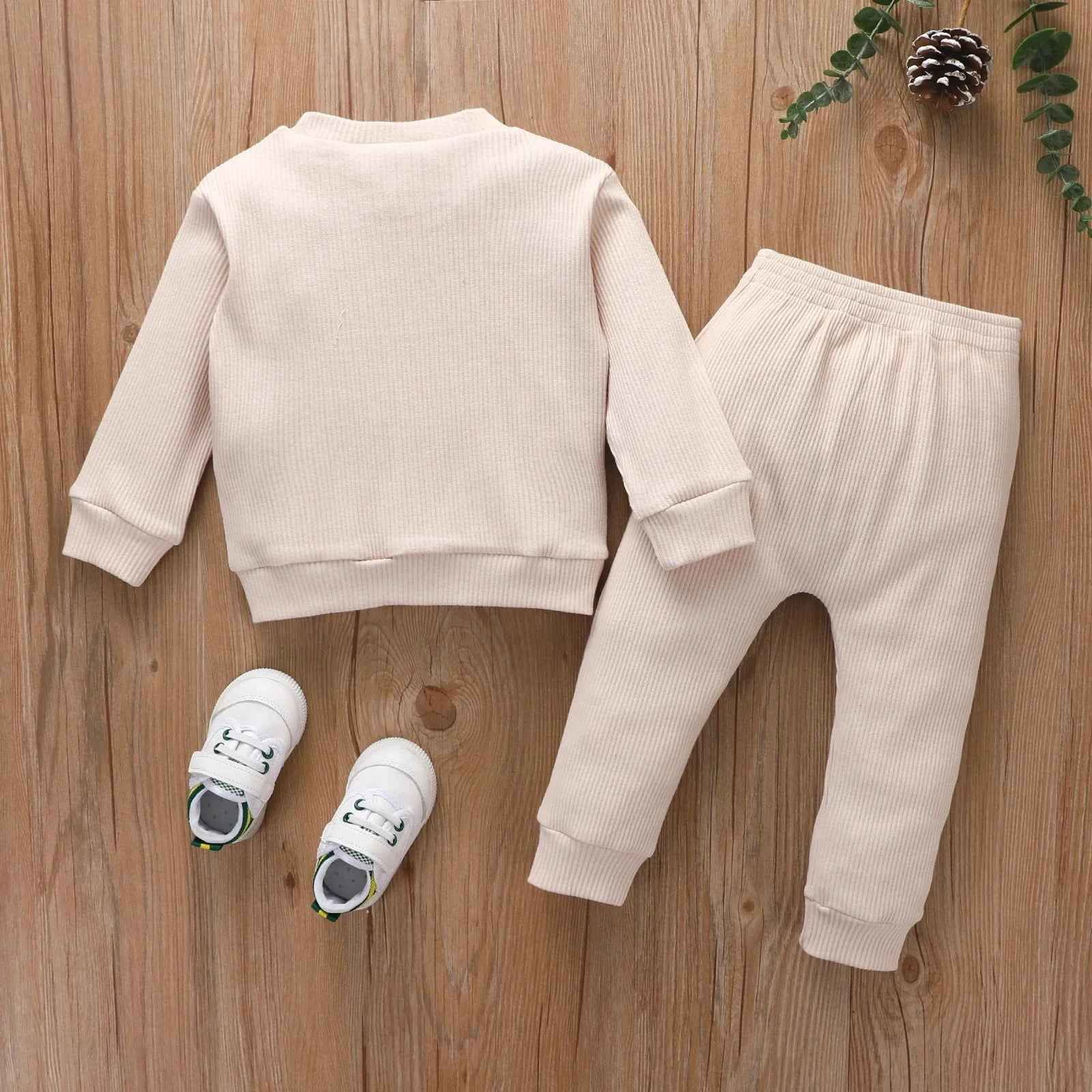 Kids Clothes Set Long Sleeve Cartoon Patchwork Tops Elastic Waist Pants Spring Suit - Fashionqueene.com-Citgeett Autumn Kids Boys Girls Clothes Set Long Sleeve Cartoon Patchwork Tops Elastic Waist Pants Spring Suit