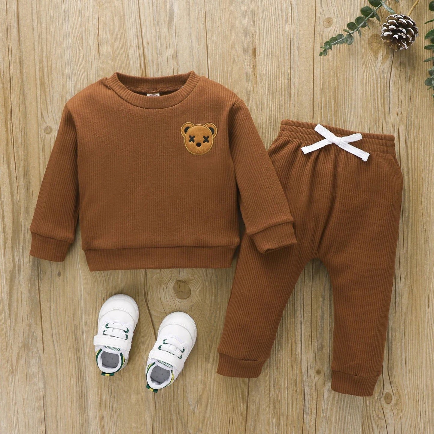 Kids Clothes Set Long Sleeve Cartoon Patchwork Tops Elastic Waist Pants Spring Suit - Fashionqueene.com-Citgeett Autumn Kids Boys Girls Clothes Set Long Sleeve Cartoon Patchwork Tops Elastic Waist Pants Spring Suit