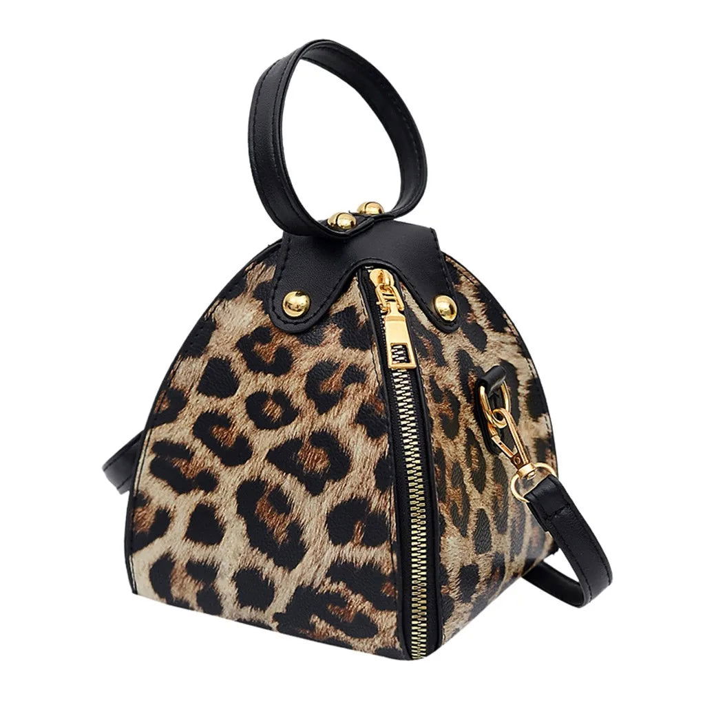 Leopard Print Woman Bag PU Leather Crossbody Bags Mini Girls Messenger Bags Female Shoulder Handbag Snake Skin Clutch Bag Purse - Fashionqueene.com-leopard bag