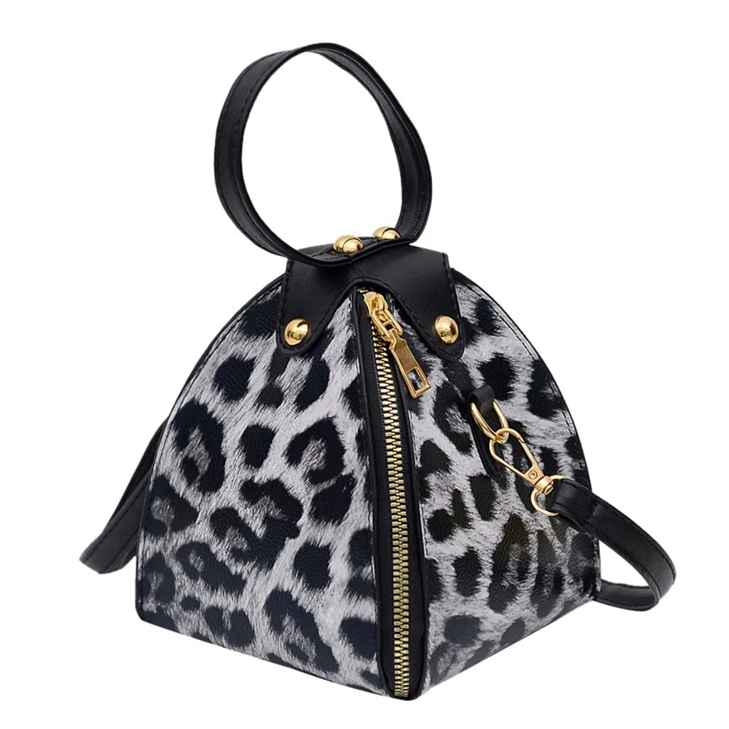 Leopard Print Woman Bag PU Leather Crossbody Bags Mini Girls Messenger Bags Female Shoulder Handbag Snake Skin Clutch Bag Purse - Fashionqueene.com-leopard bag