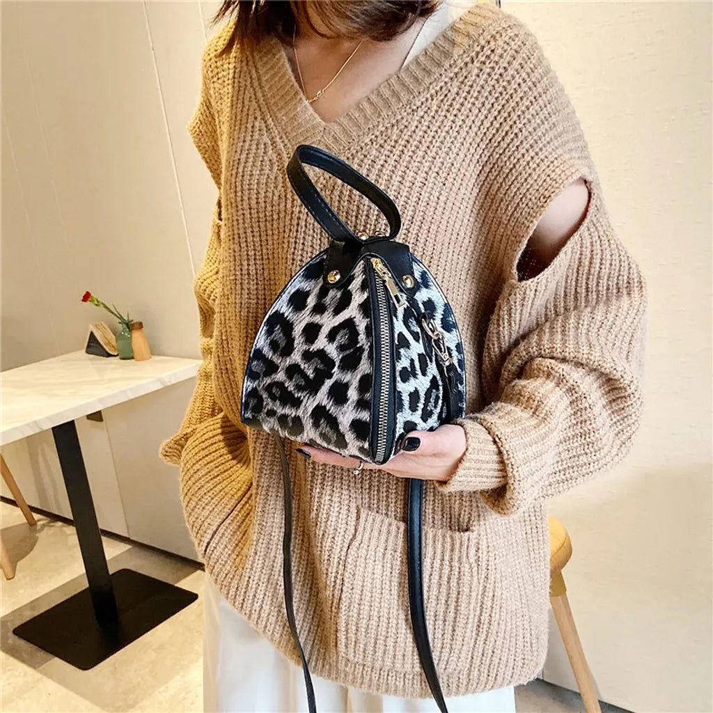 Leopard Print Woman Bag PU Leather Crossbody Bags Mini Girls Messenger Bags Female Shoulder Handbag Snake Skin Clutch Bag Purse - Fashionqueene.com-leopard bag