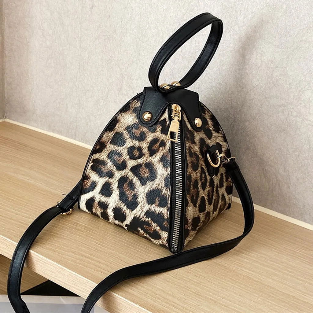 Leopard Print Woman Bag PU Leather Crossbody Bags Mini Girls Messenger Bags Female Shoulder Handbag Snake Skin Clutch Bag Purse - Fashionqueene.com-leopard bag