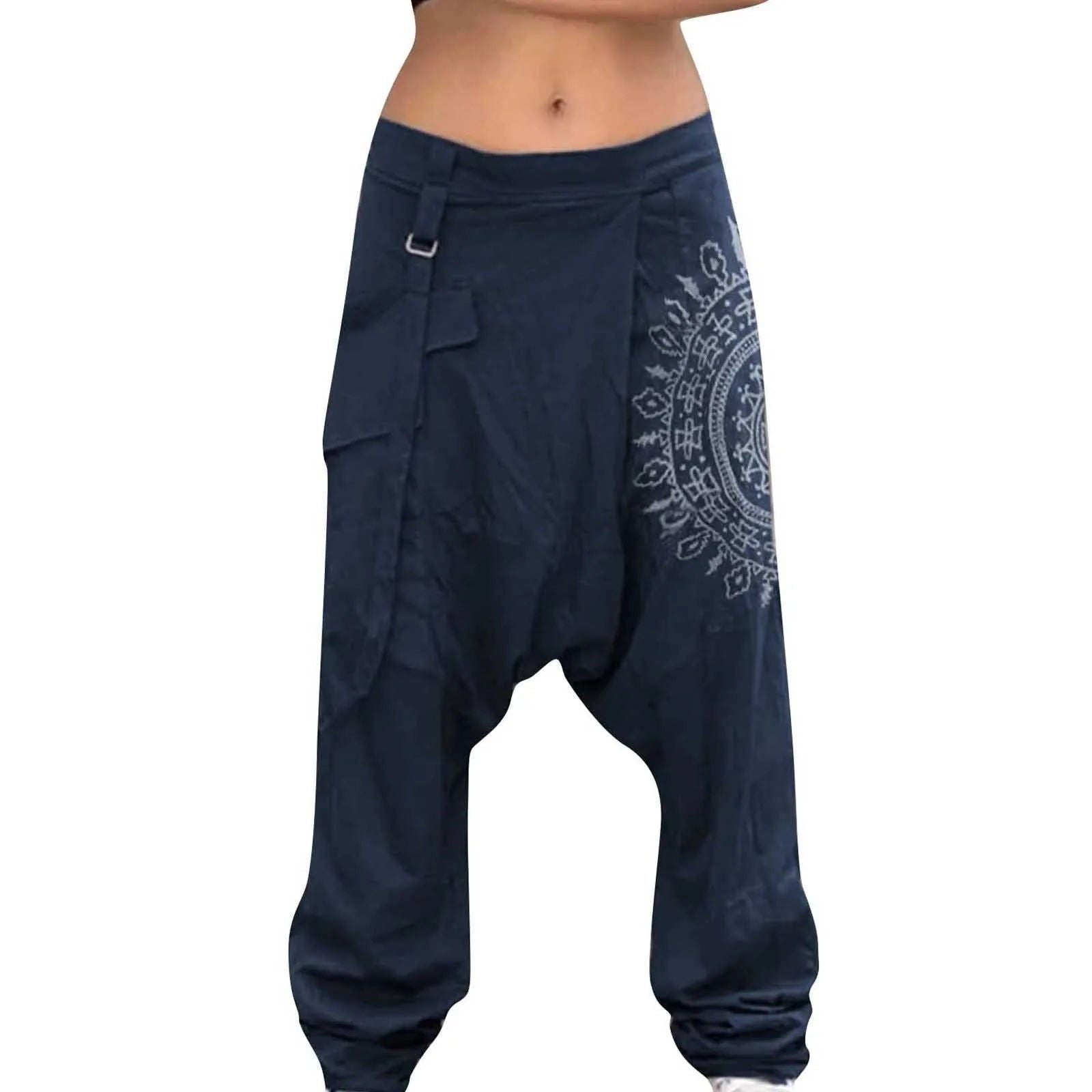 Loose Harem Pants Pockets Oversize Sweatpants High Quality - Fashionqueene.com-Autumn Men Loose Harem Pants Fashion Pockets Oversize Sweatpants High Quality Brand Casual Trousers Male Pantalones Hombre