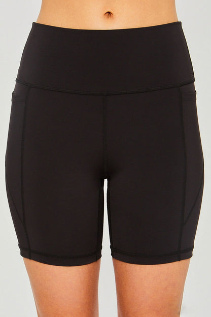 Love Tree High Waist Seam Detail Active Shorts - Fashionqueene.com-Love Tree High Waist Seam Detail Active Shorts