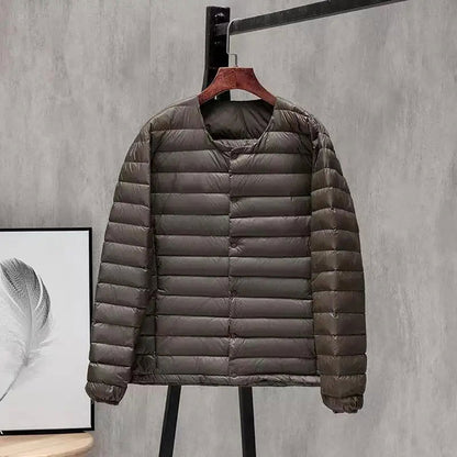 Men Vests 2023 New Autumn Winter Duck Down Jackets Sleeveless Puffer Feather Coat Portable Outdoor Trip Windproof Waistcoats - Fashionqueene.com-down vest