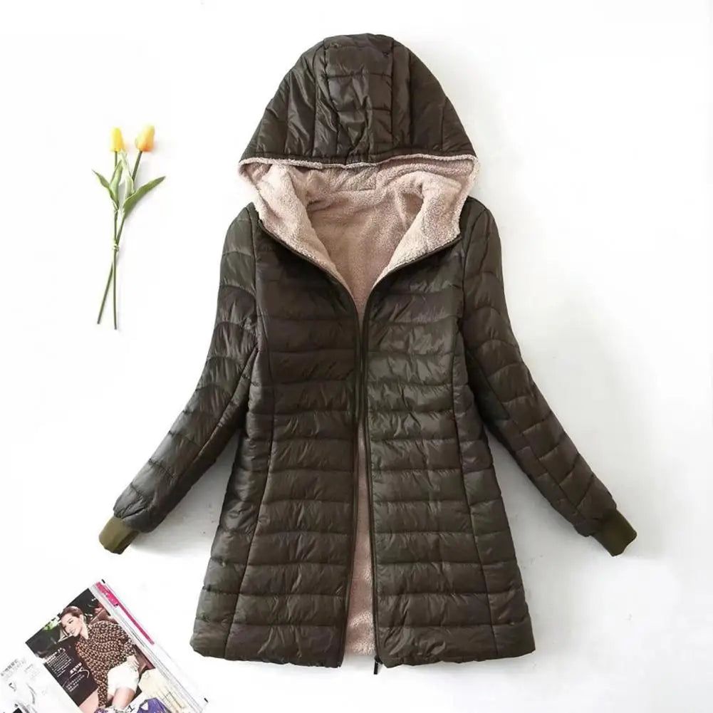 Mid-length Jacket S-2XL Women Coat - Fashionqueene.com-womens coat