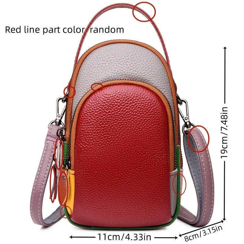 Mini Crossbody Cellphone Bag High-Quality Genuine Leather - Fashionqueene.com-cellphone bag