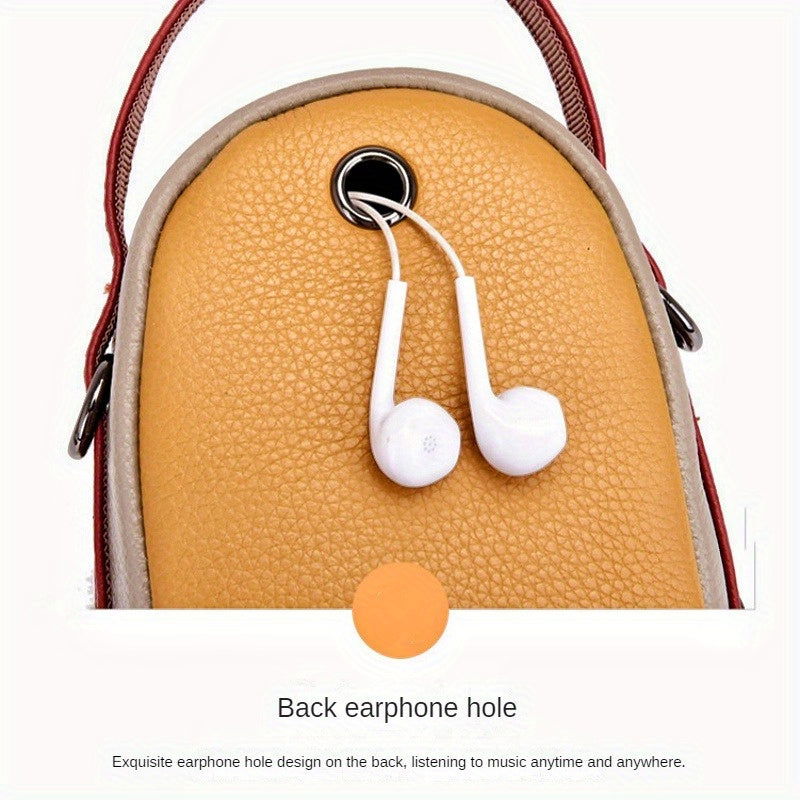 Mini Crossbody Cellphone Bag High-Quality Genuine Leather - Fashionqueene.com-cellphone bag