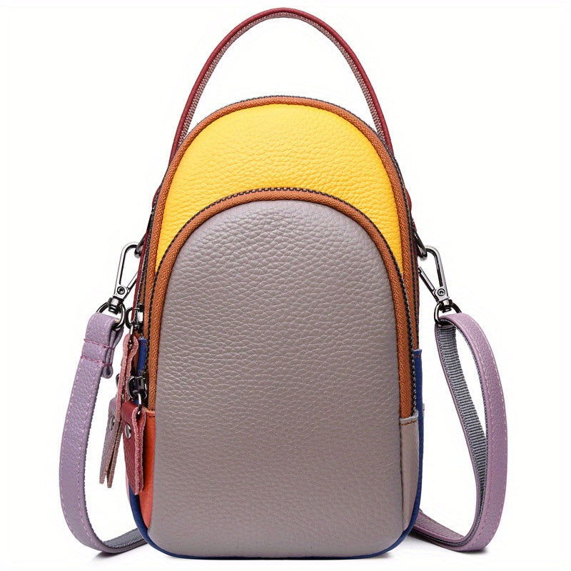 Mini Crossbody Cellphone Bag High-Quality Genuine Leather - Fashionqueene.com-cellphone bag