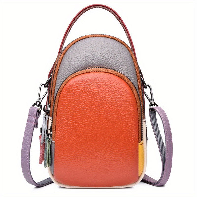 Mini Crossbody Cellphone Bag High-Quality Genuine Leather - Fashionqueene.com-cellphone bag