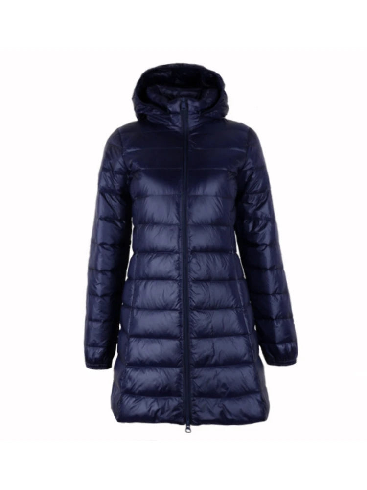 NewBang Plus 8XL 7XL Ladies Coats Long Winter Hat Detachable Down Jacket Ultra Light Down Jacket Women Hooded Female Warm Coat - Fashionqueene.com-down coat