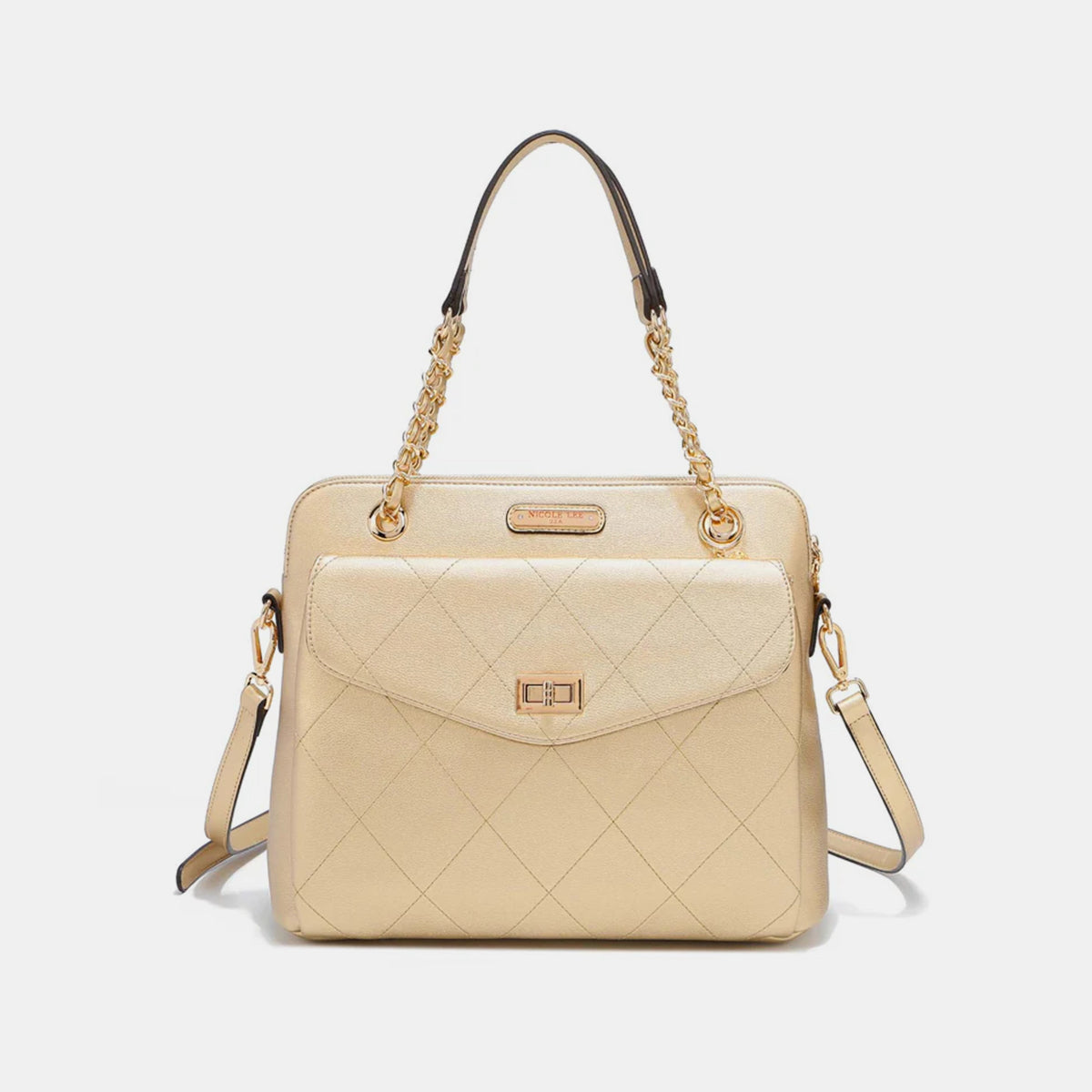 Nicole Lee USA Diamond Quilted Crossbody Bag - Fashionqueene.com-Crossbody bag