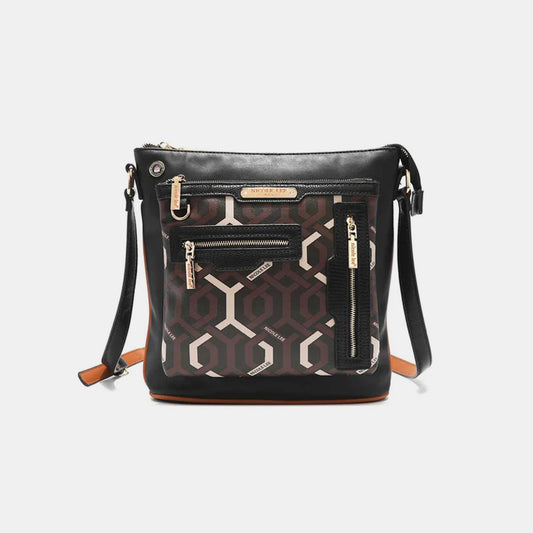 Nicole Lee USA Geometric Pattern Crossbody Bag - Fashionqueene.com-Crossbody bags