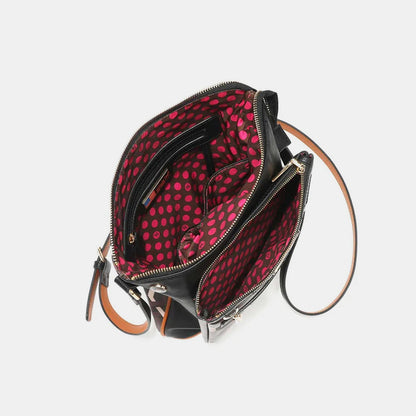 Nicole Lee USA Geometric Pattern Crossbody Bag - Fashionqueene.com-Crossbody bags