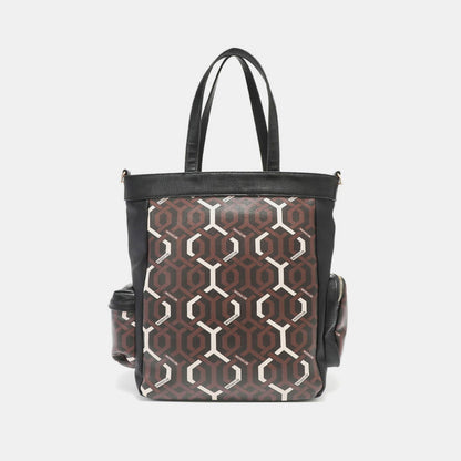 Nicole Lee USA Geometric Pattern Tote Bag - Fashionqueene.com-Nicole Lee USA Geometric Pattern Tote Bag