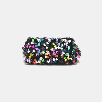 Nicole Lee USA Sequin Pouch Wristlet Keychain - Fashionqueene.com-Nicole Lee USA Sequin Pouch Wristlet Keychain