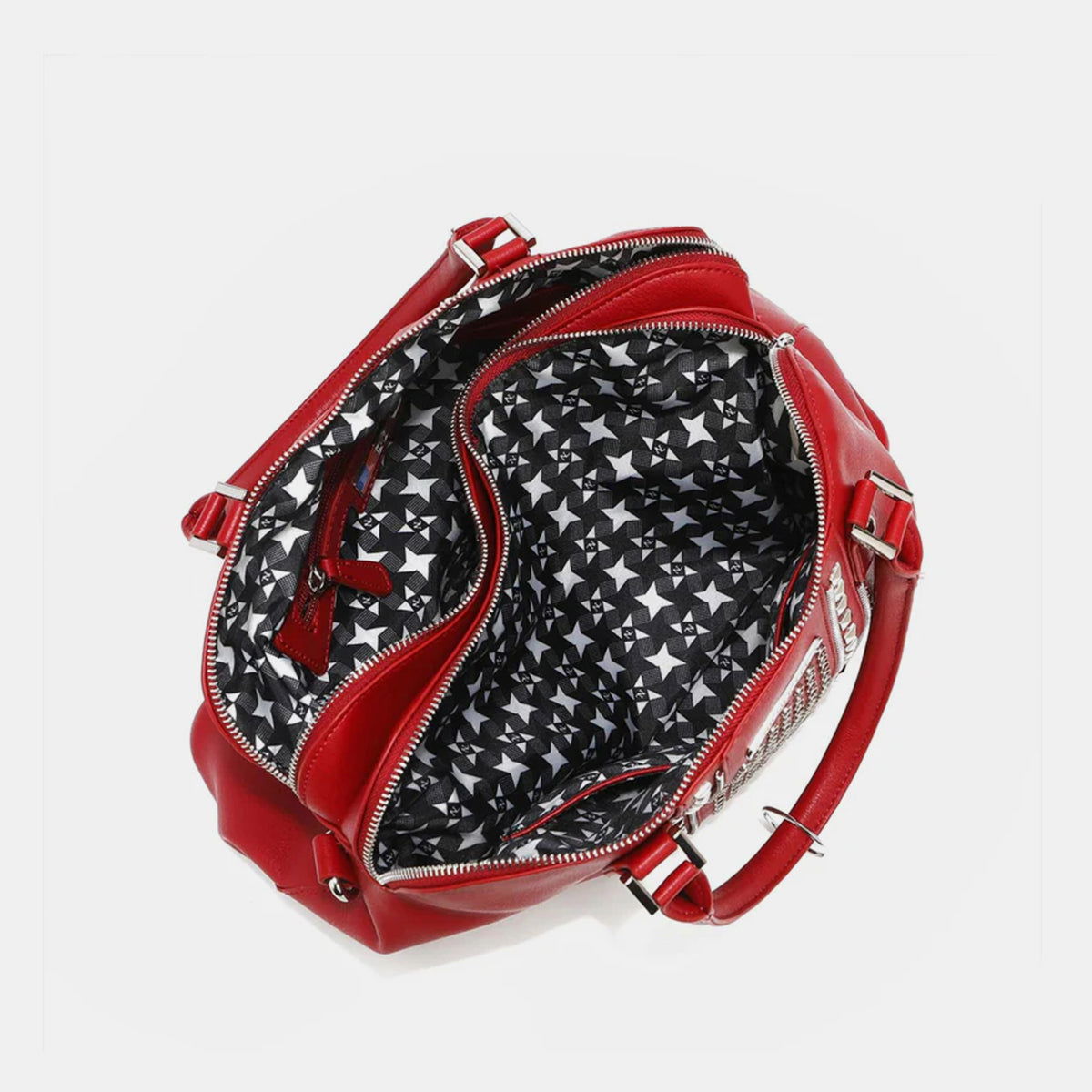 Nicole Lee USA Studded Decor Handbag - Fashionqueene.com-Handbags