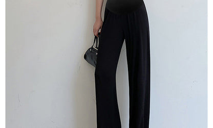 Maternity Pants Summer Maternity Silk Pants Wide-leg Pants Thin Outer Wear Loose Pleated Pants