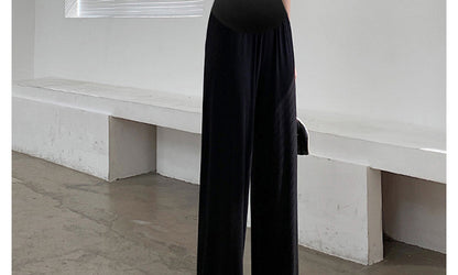 Maternity Pants Summer Maternity Silk Pants Wide-leg Pants Thin Outer Wear Loose Pleated Pants