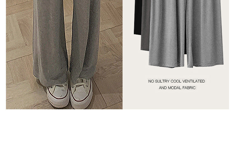 Maternity Pants Summer Maternity Silk Pants Wide-leg Pants Thin Outer Wear Loose Pleated Pants