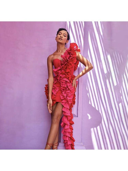 Elegant 3D Flower Sleeveless Dress for Stylish Summer Outings Red / XS Red / S Red / M Red / XS-Red / S-Red / M-Red / L-Red / XL-