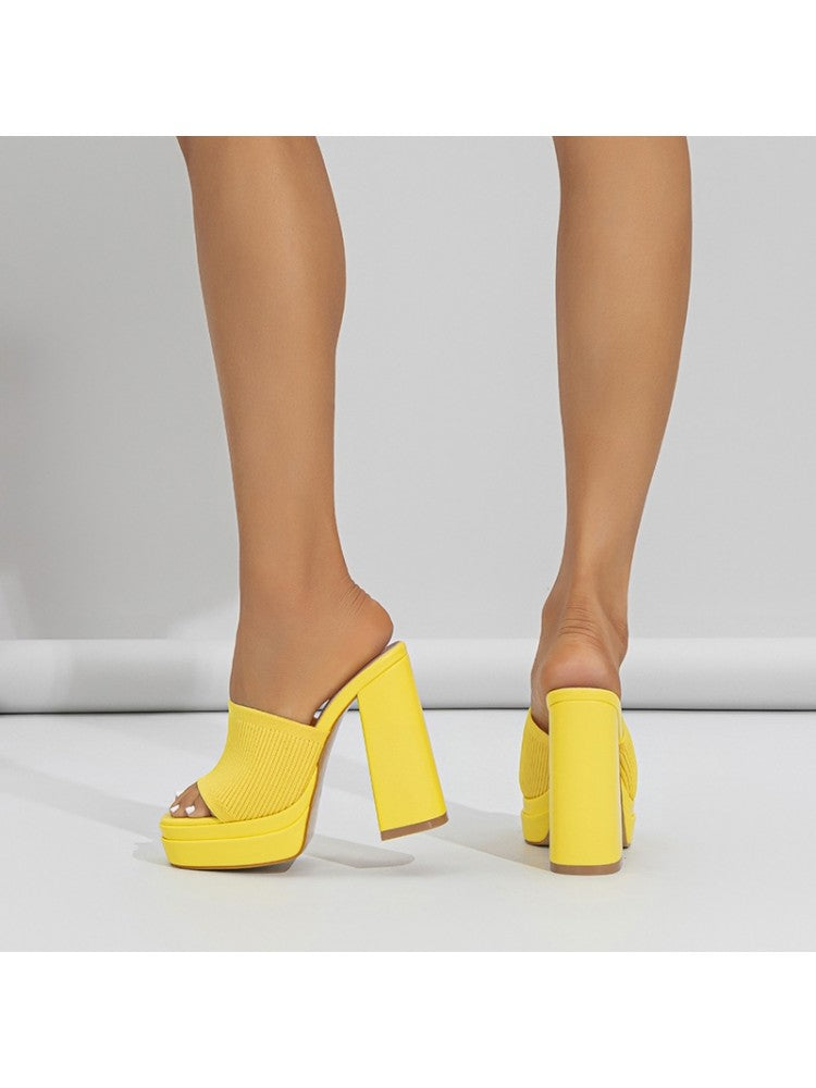 Chic Slip-On Wedge Platform Sandals - Stylish Elevation for Any Occasion Black / 35 Rose Red / 35 