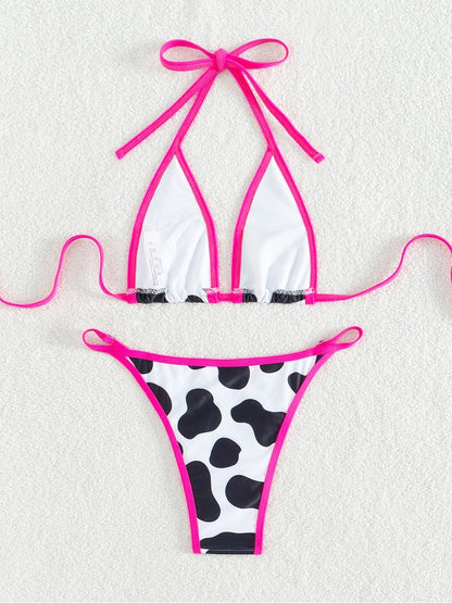 Chic Floral Print High-Waisted Bikini Set – Perfect for Beach Days! White / S White / M White / L White / S-White / M-White / L-