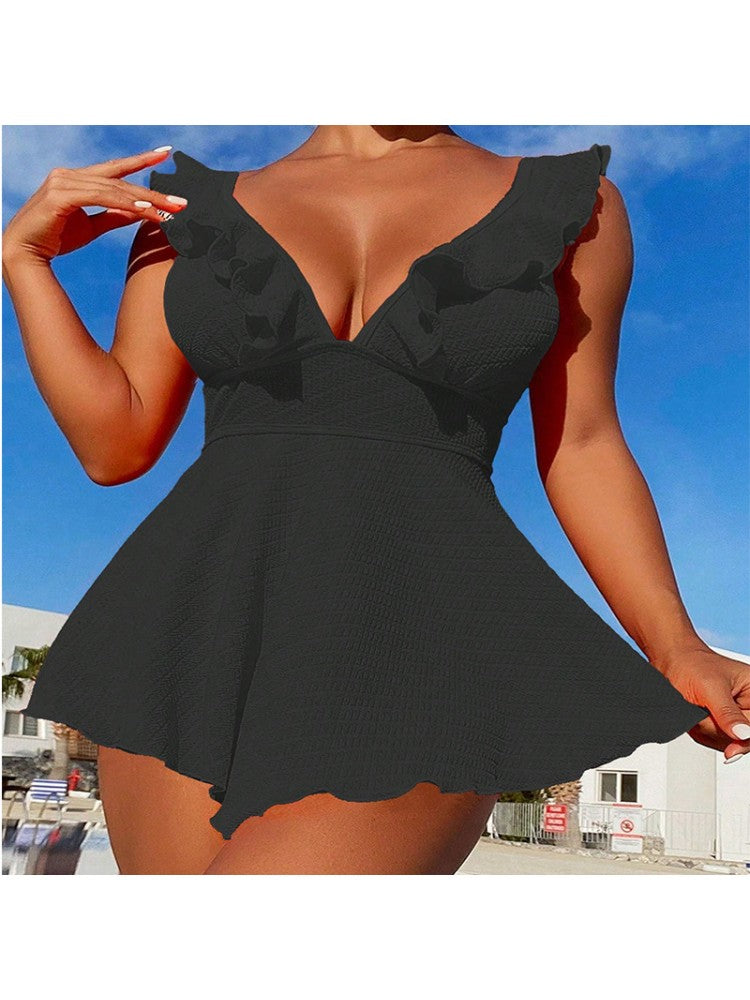 Chic Tropical One-Piece Swimwear for Effortless Beach Glam Black / S Beige / S Rose Red / S Black / S-Beige / S-Rose Red / S-Purple / S-Black / M-Beige / M-Rose Red / M-Purple / M-Black / L-Beige / L-Rose Red / L-Purple / L-Black / XL-Beige / XL-Rose Red / XL-Purple / XL-