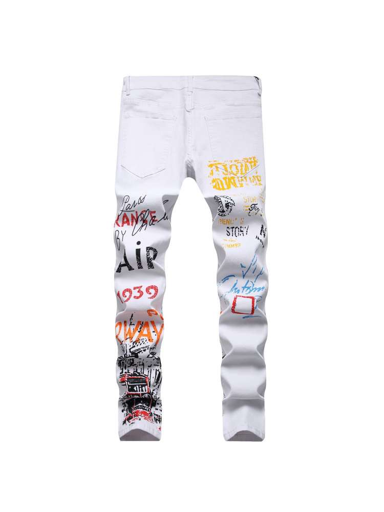 Sure! Based on the link you provided, here’s a suggested title for the product:

"Stylish Men's Slim Fit Distressed Jeans - Trendy Casual Denim Essentials Black / 28 White / 28 