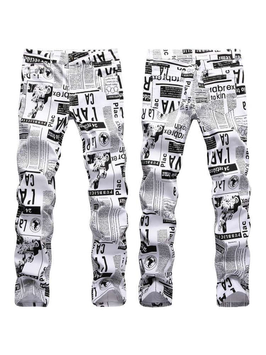 Stylish Men's Ripped Skinny Jeans for Trendy Casual Wear White / 28 White / 29 White / 30 White / 28-White / 29-White / 30-White / 31-White / 33-White / 40-White / 42-