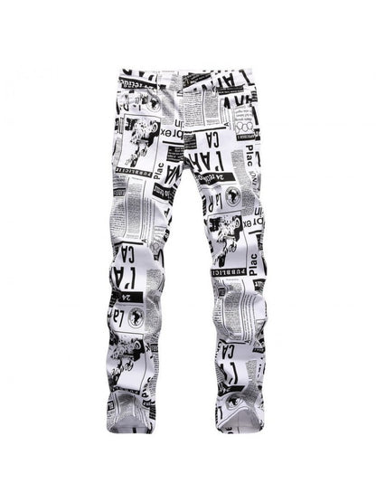 Stylish Men's Ripped Skinny Jeans for Trendy Casual Wear White / 28 White / 29 White / 30 White / 28-White / 29-White / 30-White / 31-White / 33-White / 40-White / 42-