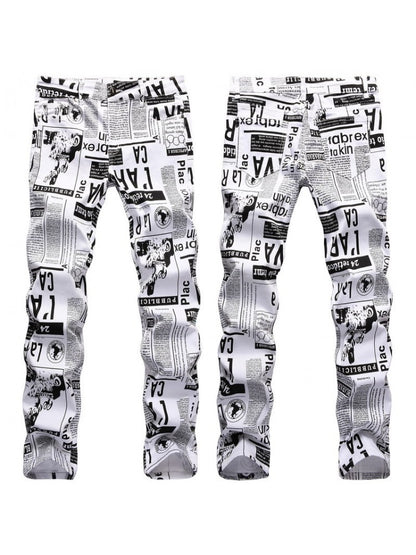 Stylish Men's Ripped Skinny Jeans for Trendy Casual Wear White / 28 White / 29 White / 30 White / 28-White / 29-White / 30-White / 31-White / 33-White / 40-White / 42-