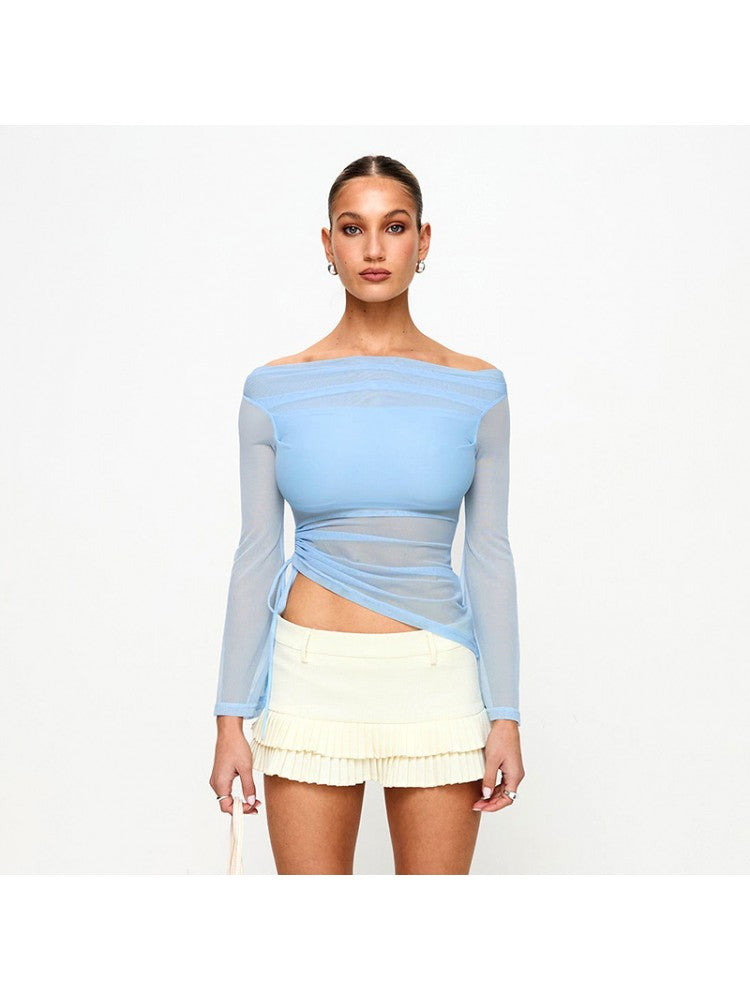 Chic Women's Casual Blouse with Elegant Floral Print - Perfect for Everyday Wear Blue / S Blue / M Blue / L Blue / S-Blue / M-Blue / L-