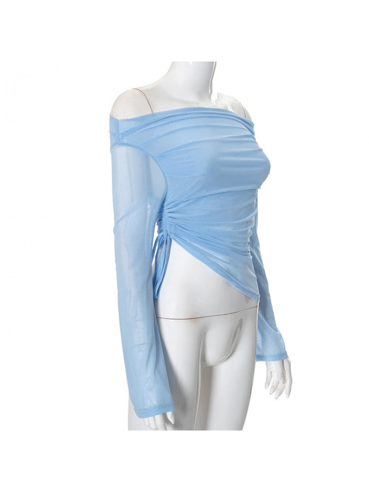 Chic Women's Casual Blouse with Elegant Floral Print - Perfect for Everyday Wear Blue / S Blue / M Blue / L Blue / S-Blue / M-Blue / L-