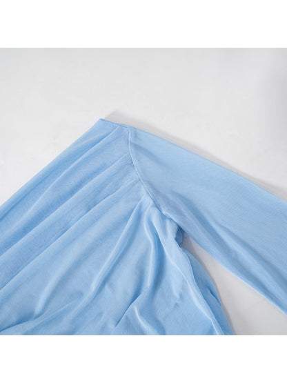 Chic Women's Casual Blouse with Elegant Floral Print - Perfect for Everyday Wear Blue / S Blue / M Blue / L Blue / S-Blue / M-Blue / L-