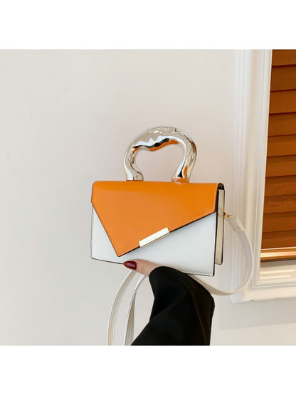 Chic Vintage-Inspired Satchel Bag – Perfect for Everyday Style Orange One Size