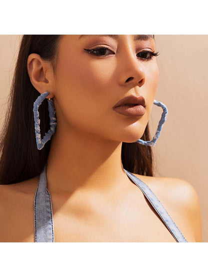 Elegant Bohemian Feather Drop Earrings – A Touch of Nature's Charm Circle / One Size Heart / One Size Square / One Size Circle / One Size-Heart / One Size-Square / One Size-Star / One Size-