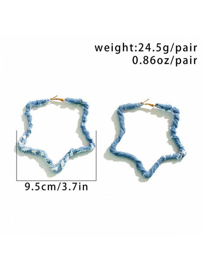 Elegant Bohemian Feather Drop Earrings – A Touch of Nature's Charm Circle / One Size Heart / One Size Square / One Size Circle / One Size-Heart / One Size-Square / One Size-Star / One Size-