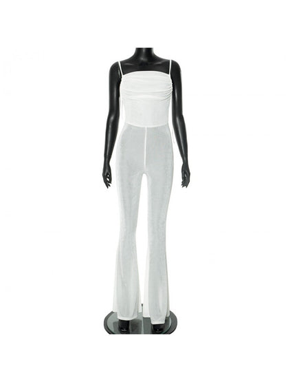 Chic and Versatile Women's Floral Print Jumpsuit - Perfect for Any Occasion! White / S Black / S Blue / S White / S-Black / S-Blue / S-White / M-Black / M-Blue / M-White / L-Black / L-Blue / L-