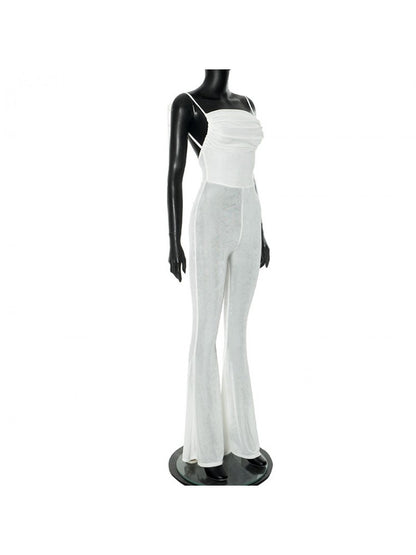 Chic and Versatile Women's Floral Print Jumpsuit - Perfect for Any Occasion! White / S Black / S Blue / S White / S-Black / S-Blue / S-White / M-Black / M-Blue / M-White / L-Black / L-Blue / L-