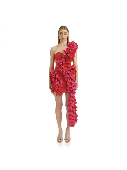 Elegant 3D Flower Sleeveless Dress for Stylish Summer Outings Red / XS Red / S Red / M Red / XS-Red / S-Red / M-Red / L-Red / XL-