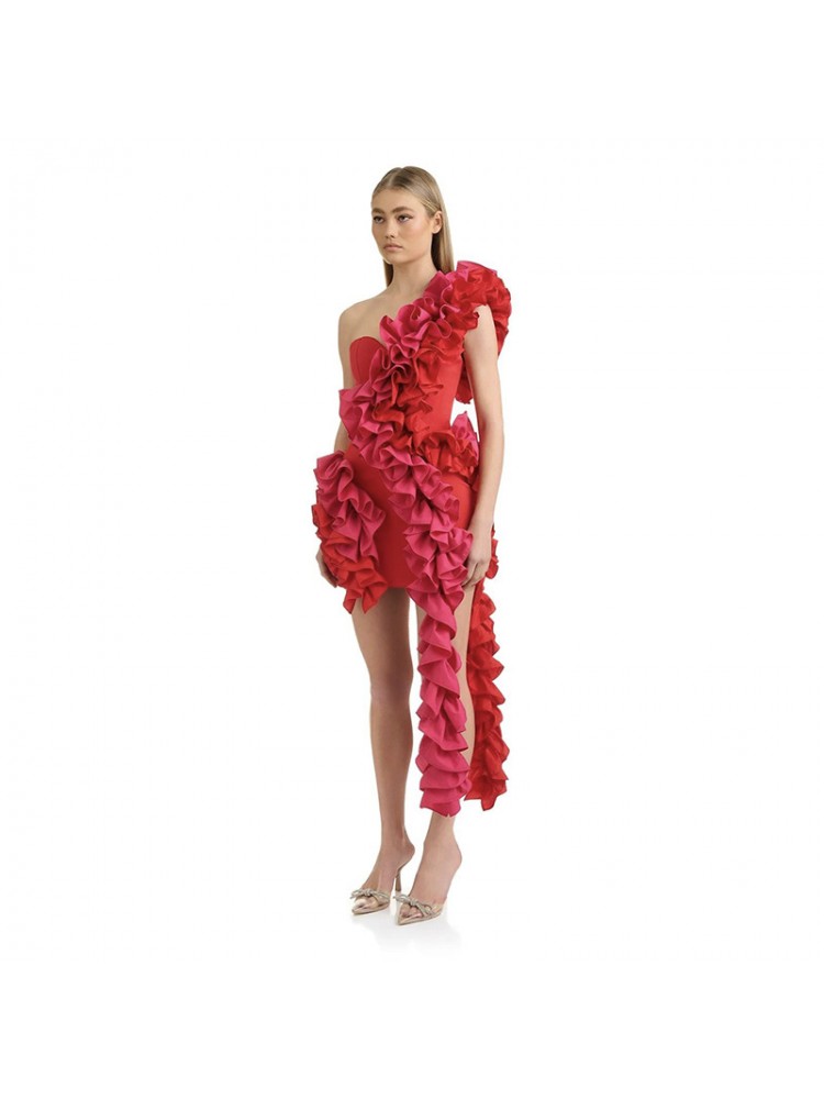Elegant 3D Flower Sleeveless Dress for Stylish Summer Outings Red / XS Red / S Red / M Red / XS-Red / S-Red / M-Red / L-Red / XL-