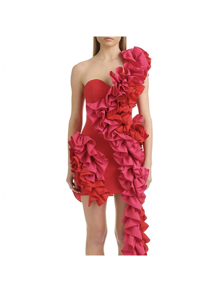 Elegant 3D Flower Sleeveless Dress for Stylish Summer Outings Red / XS Red / S Red / M Red / XS-Red / S-Red / M-Red / L-Red / XL-