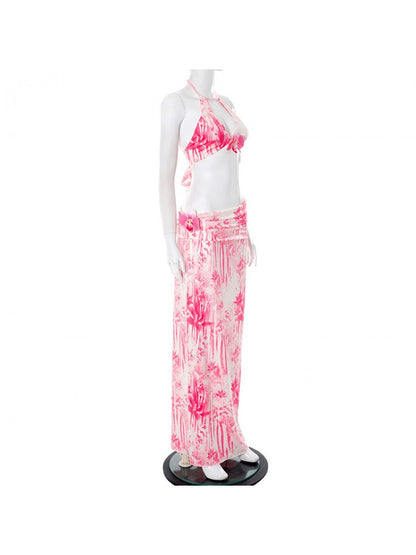 Chic 3D Floral Skirt Set - Trendy Outfit for Effortless Style Pink / S Pink / M Pink / L Pink / S-Pink / M-Pink / L-