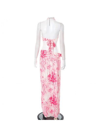 Chic 3D Floral Skirt Set - Trendy Outfit for Effortless Style Pink / S Pink / M Pink / L Pink / S-Pink / M-Pink / L-