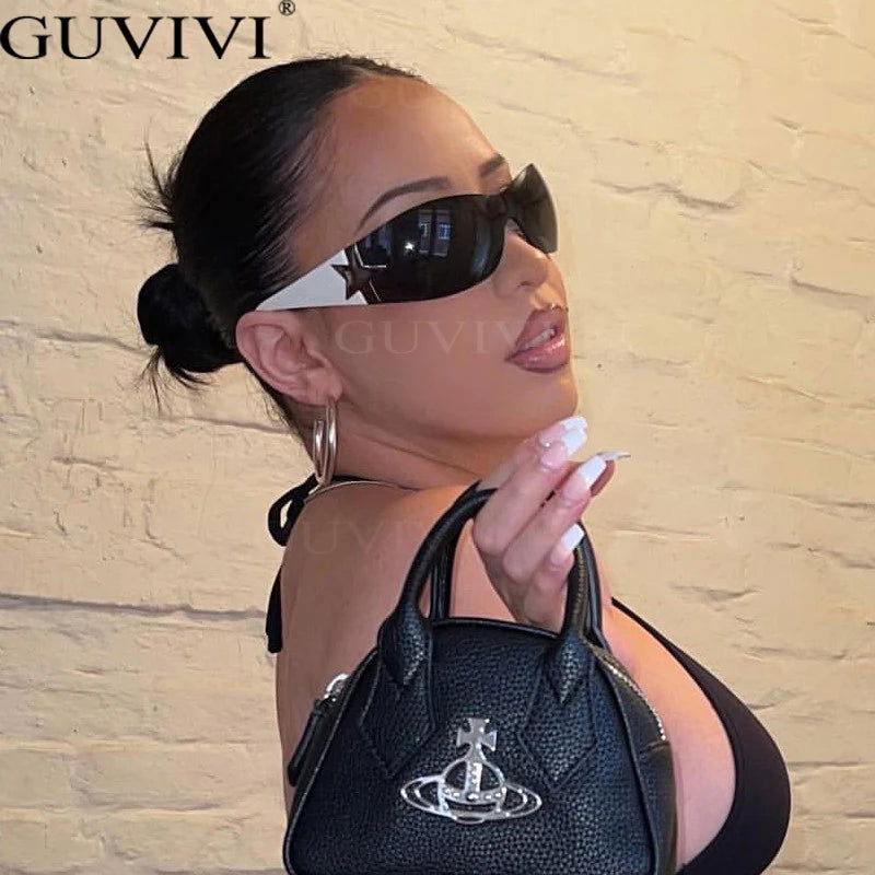 Punk Sports Sunglasses Women Brand Designer Wrap Around Sun Glasses For Men UV400 Goggles Shades One Piece Fashion Eyewear - Fashionqueene.com-punk sunglasses