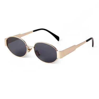 Retro Metal Hexagon Sunglasses for Women Men 2024 Luxury Brand Designer Trendy Steam Punk Square Sun Glasses Female UV400 S943 - Fashionqueene.com-retro