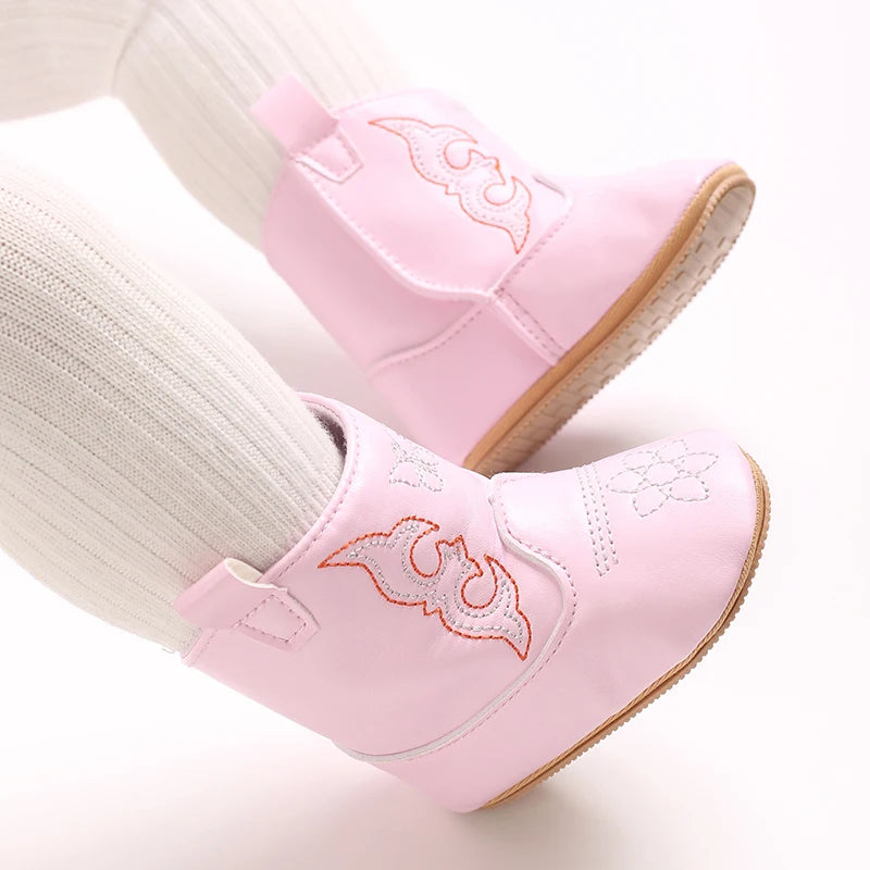 Baby Boots Made Of Soft PU and High-quality Cotton Short Boots With Rubber Soles and Anti Slip Baby