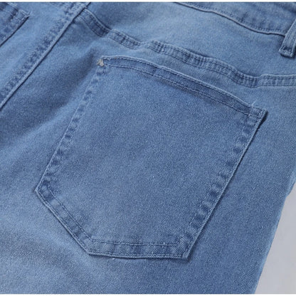 High Waist Cargo Denim Jeans With Full Rhinestones Sparkling Casual Baggy Pants Streetwear Chic Daily Trousers
